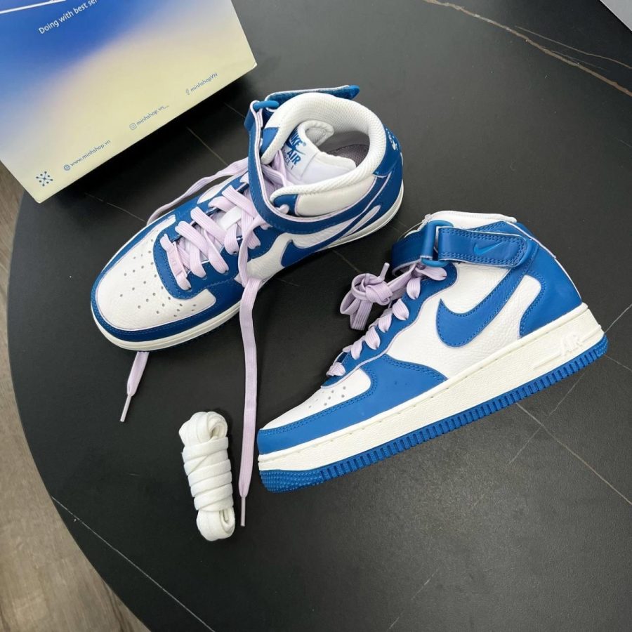 giày nike air force 1 '07 mid 'military blue doll' dx3721-100