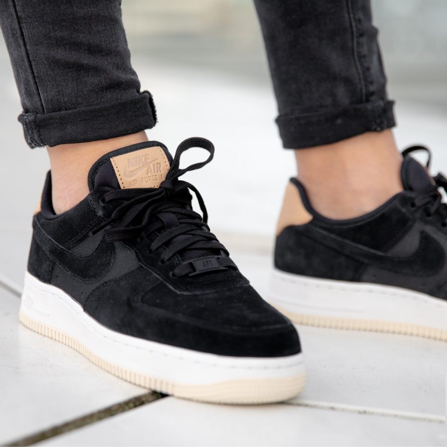 giày nike air force 1 '07 premium 'black cream' 896185-006