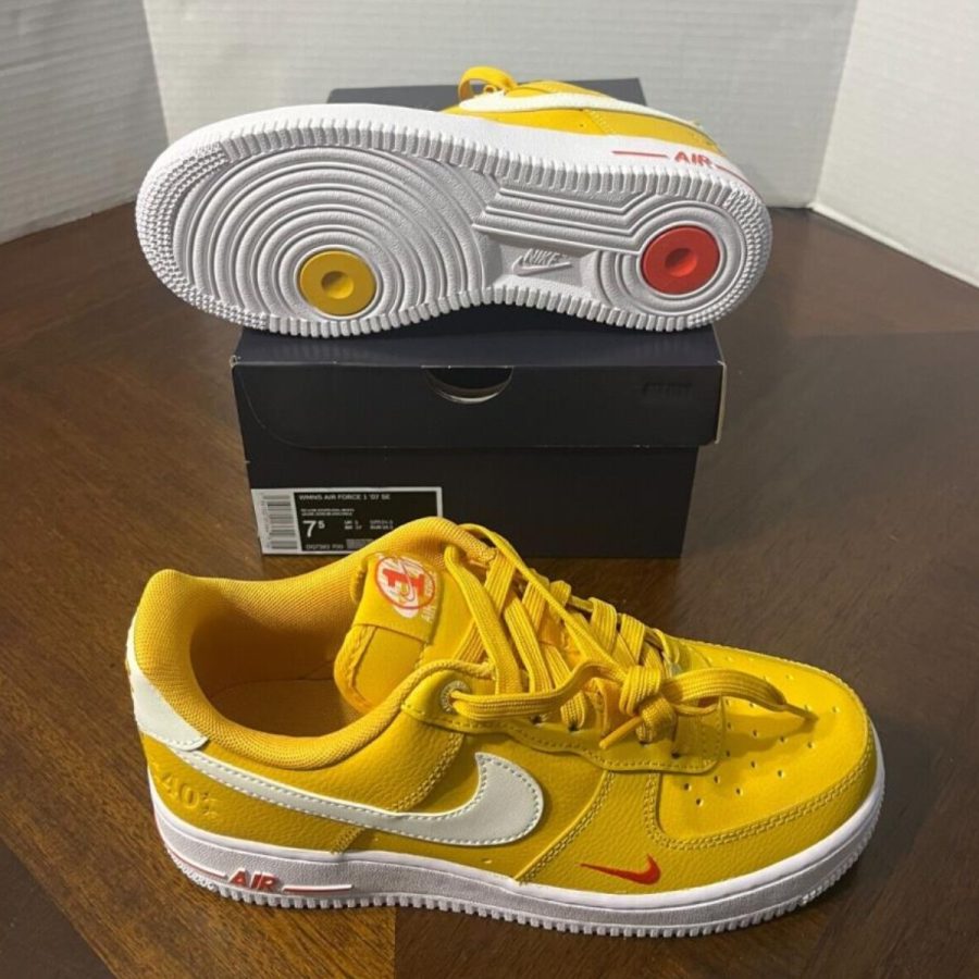 giày nike air force 1 '07 se '40th anniversary - yellow ochre' dq7582-700