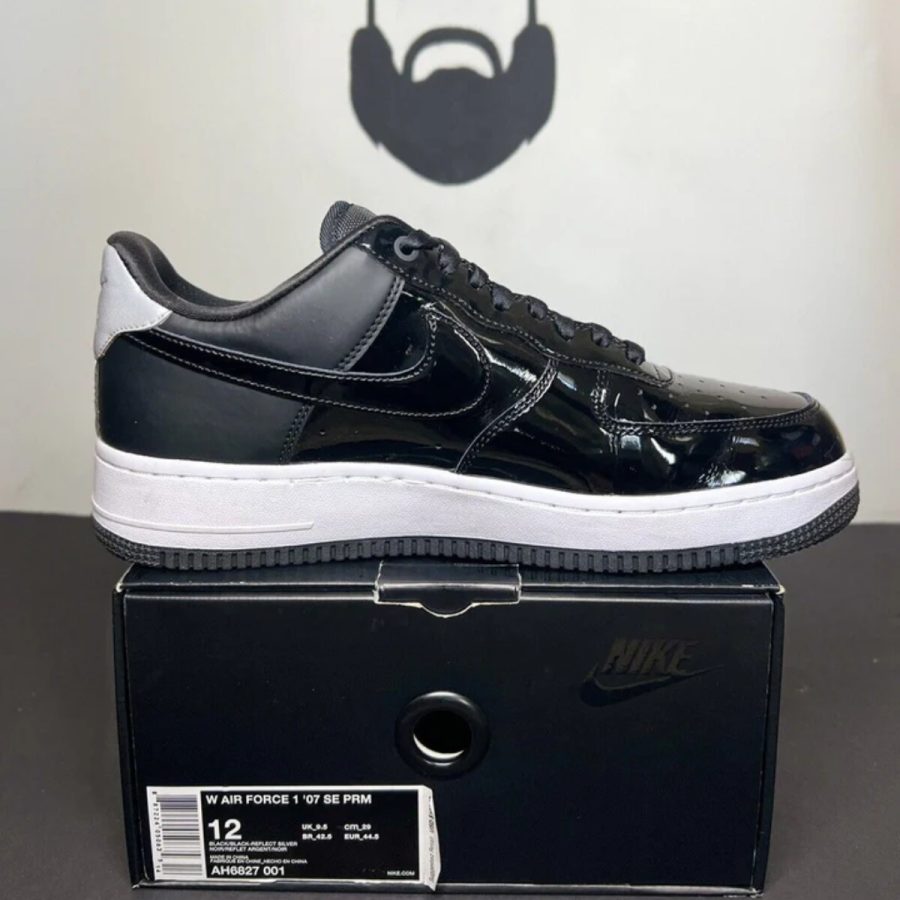 giày nike air force 1 07 se premium 'black silver' ah6827-001