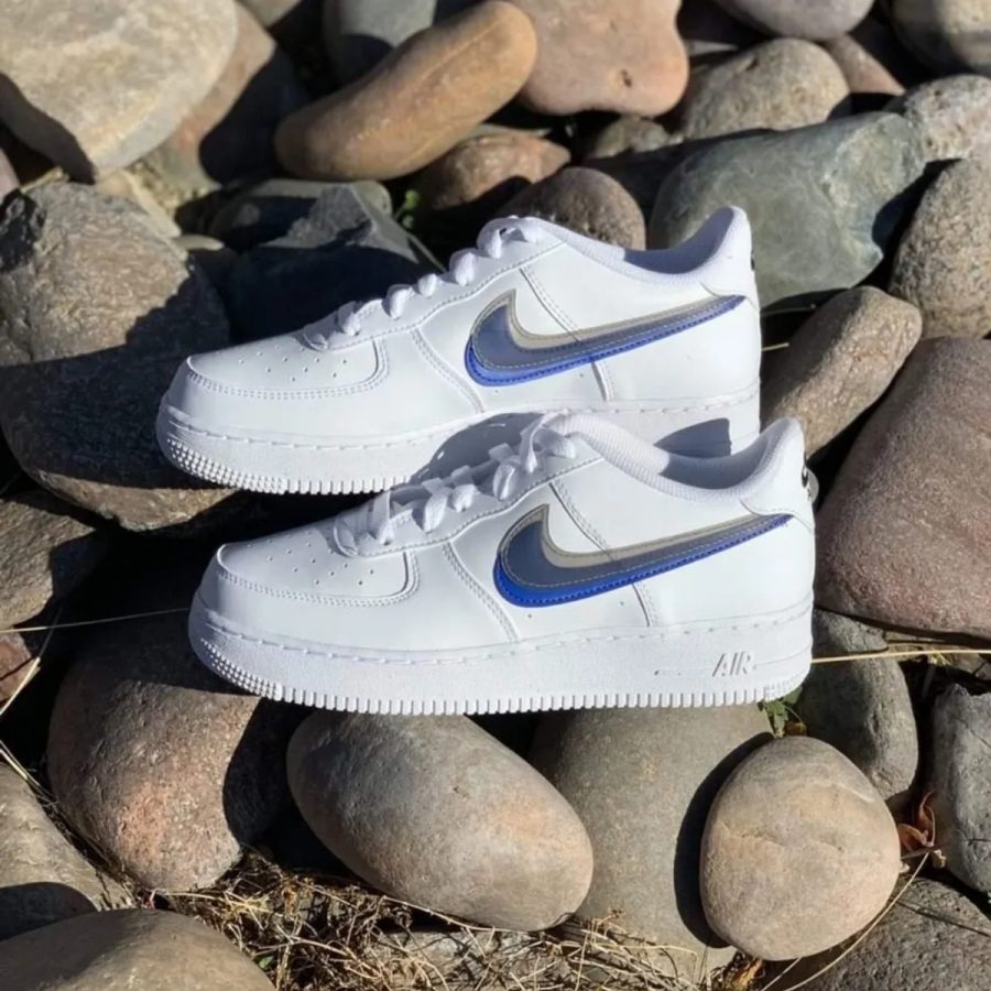 giày nike air force 1 low impact next nature double swoosh 'white black blue' fd0688-100