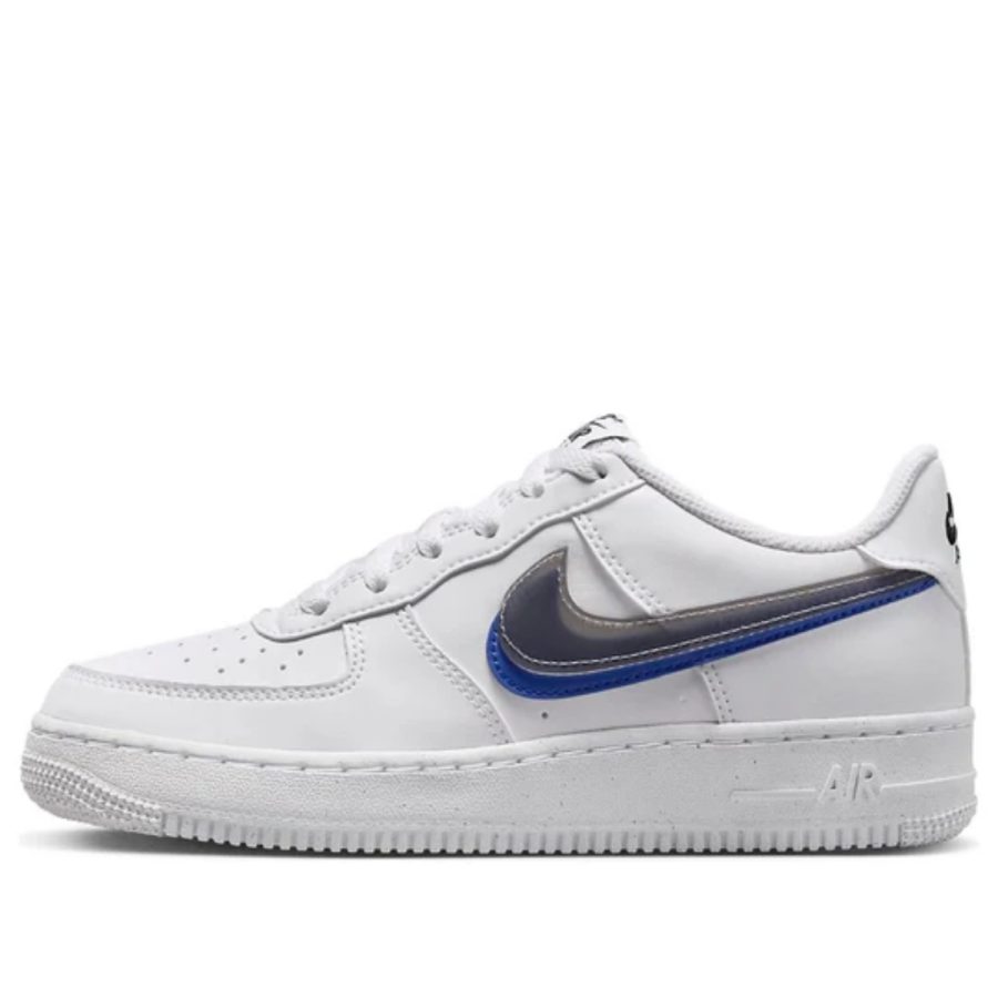 giày nike air force 1 low impact next nature double swoosh 'white black blue' fd0688-100