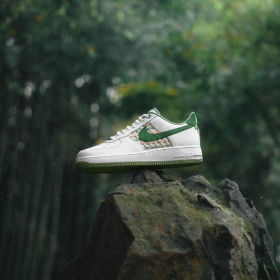 giày nike air force 1 low 'nai-ke light bone gorge green' fn0369-100