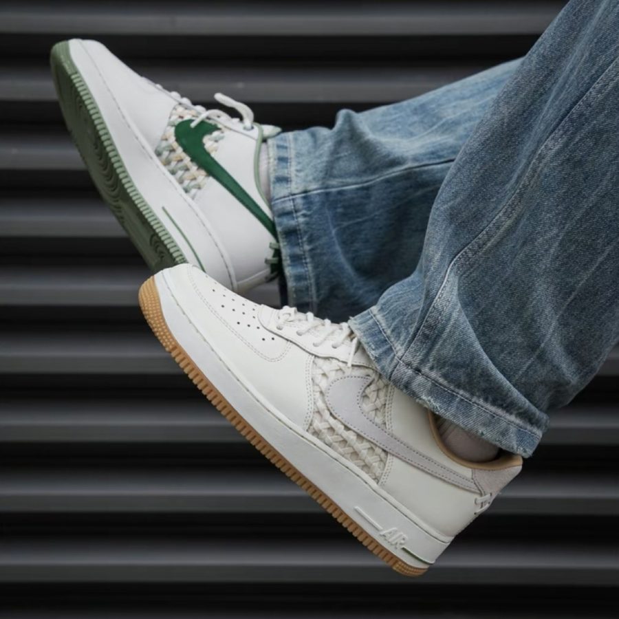 giày nike air force 1 low 'nai-ke light bone gorge green' fn0369-100