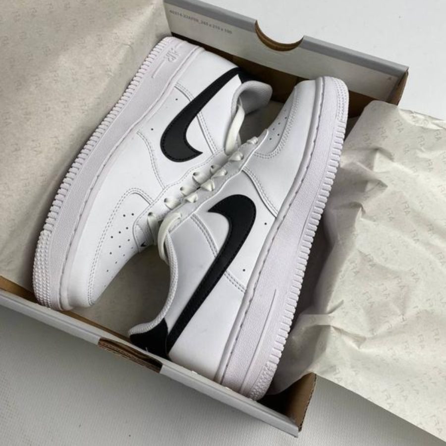 giày nike air force 1 'white black' (gs) fv5948-101