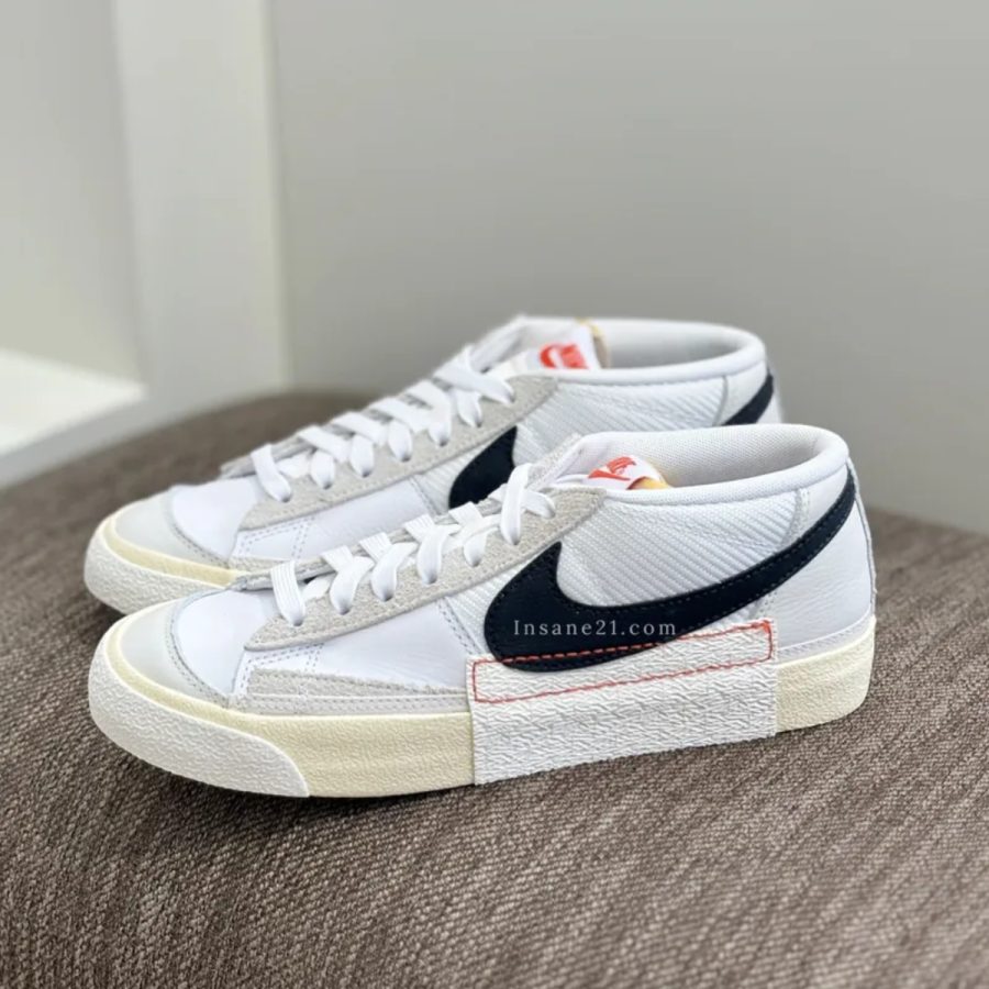 giày nike blazer low pro club 'white black' fj3694-100