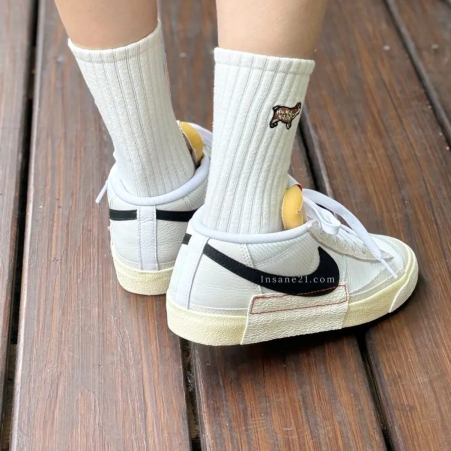 giày nike blazer low pro club 'white black' fj3694-100