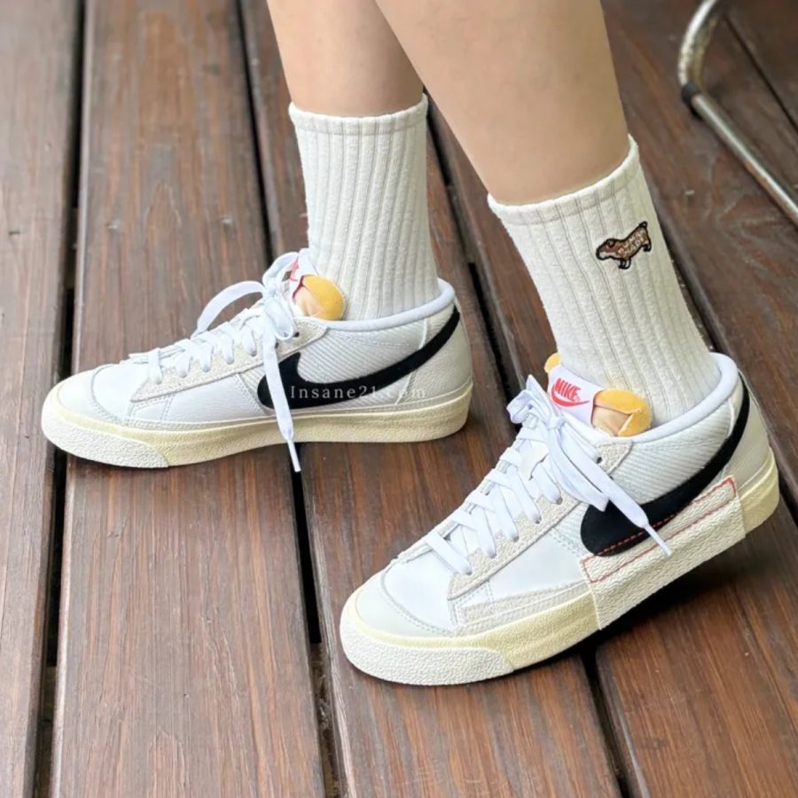 giày nike blazer low pro club 'white black' fj3694-100