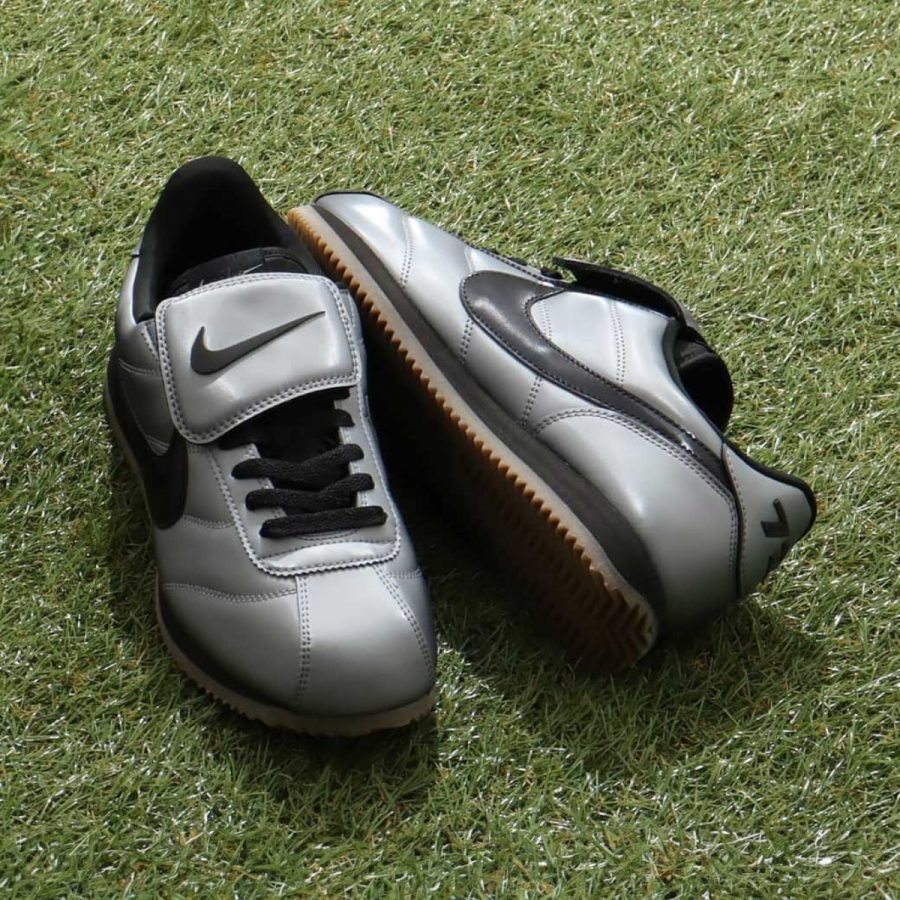 giày nike cortez leather se 'metallic cool grey black' hq3490-099