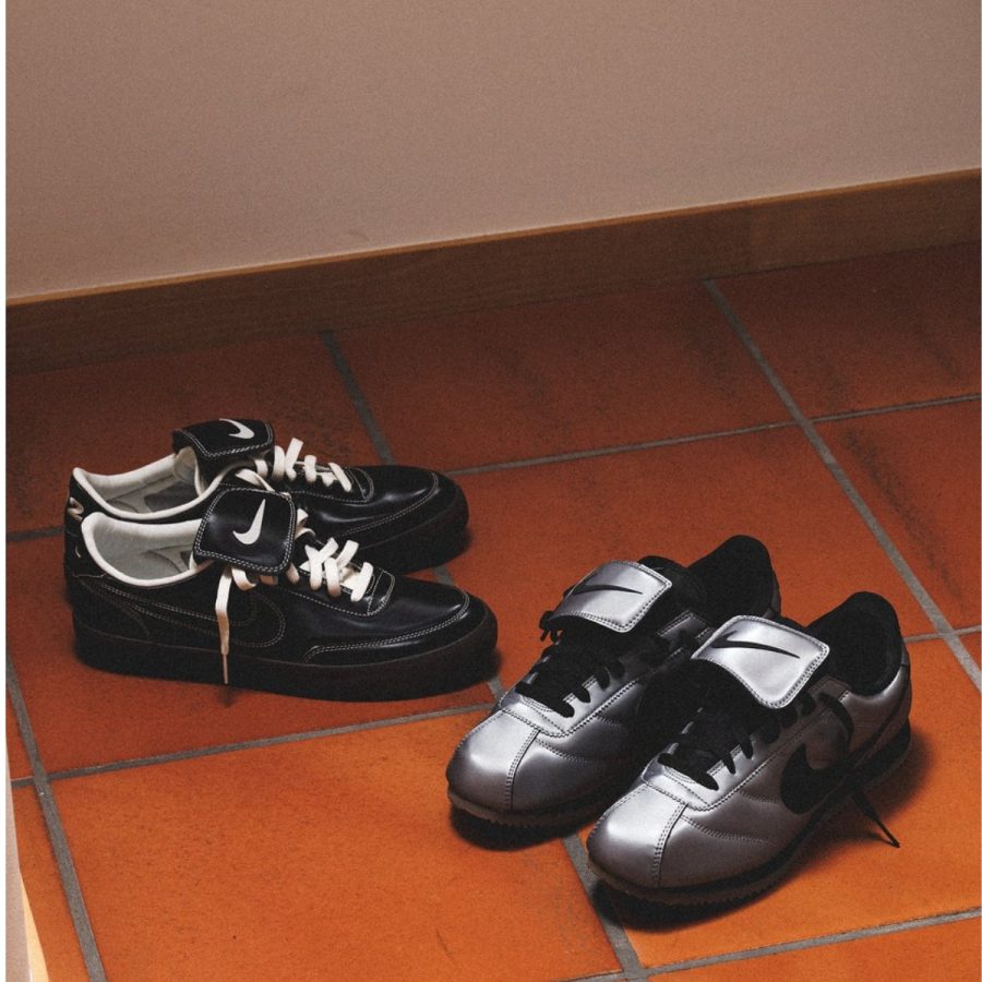 giày nike cortez leather se 'metallic cool grey black' hq3490-099