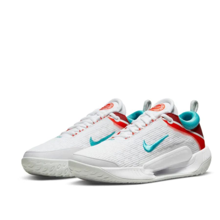 giày nike court zoom nxt 'white habanero red washed teal' dh0219-136