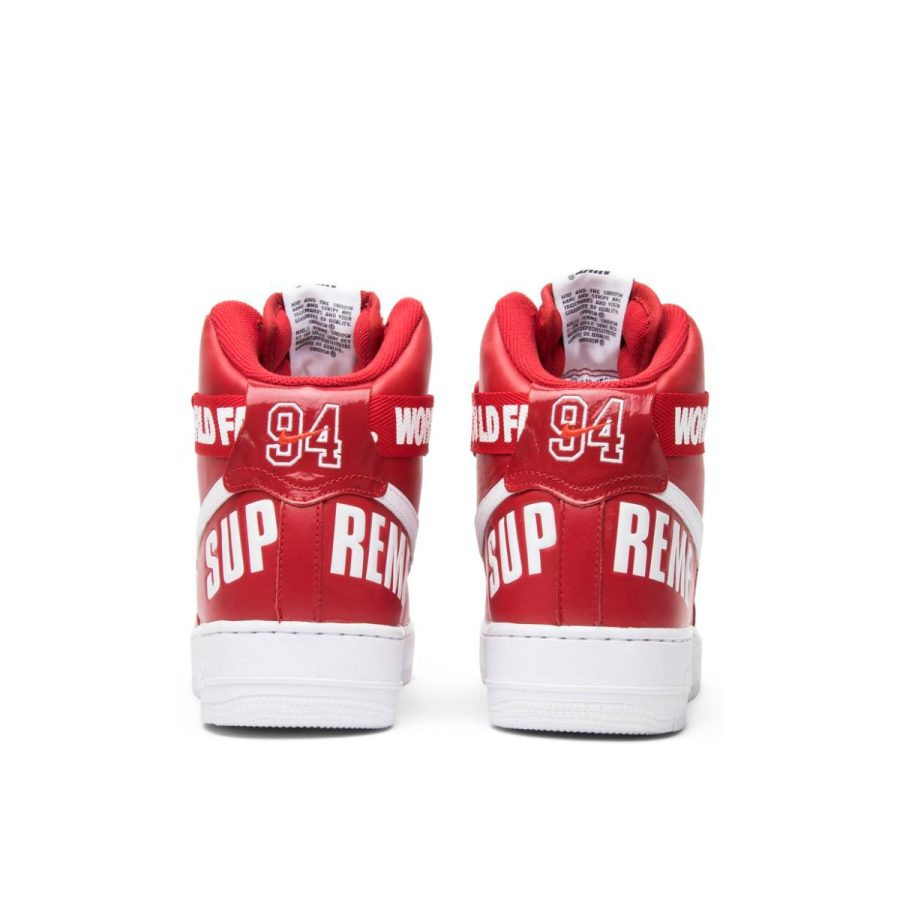 giày nike x supreme air force 1 high ‘world famous red’ 698696-610