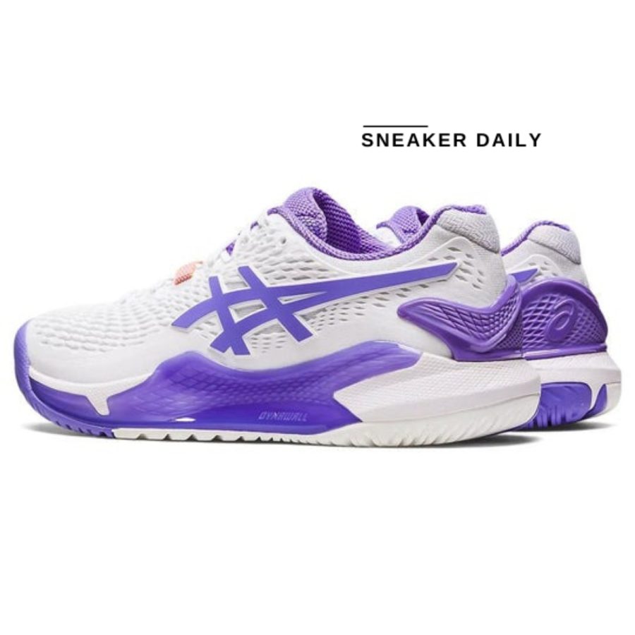 giày (wmns) asics gel resolution 9 'white amethyst' 1042a208-101