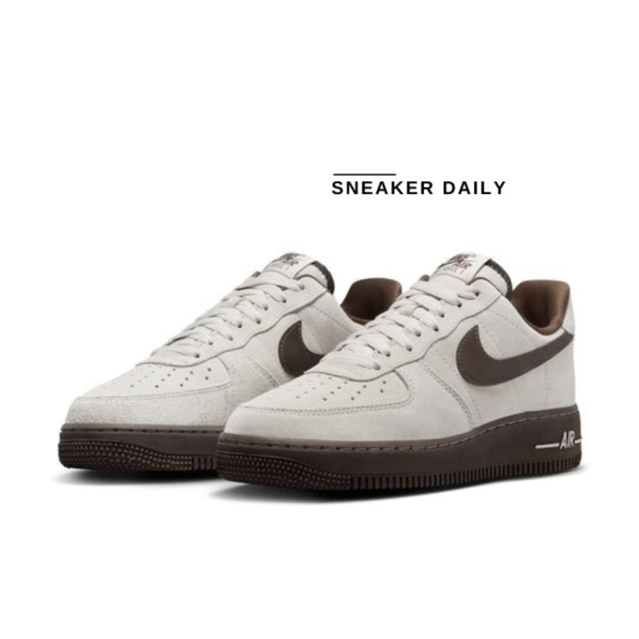 giày (wmns) nike air force 1 '07 'light orewood brown' hq3485-104