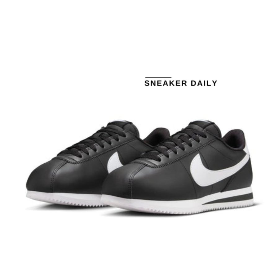 giày (wmns) nike cortez leather 'black white' dn1791-001