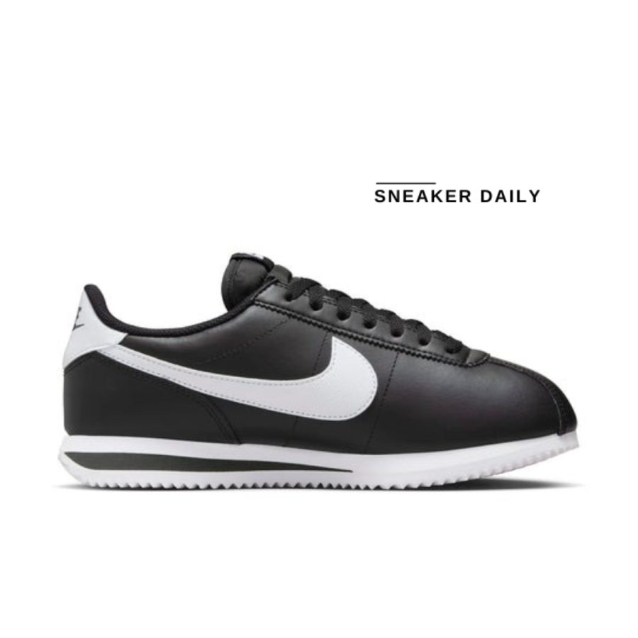 giày (wmns) nike cortez leather 'black white' dn1791-001