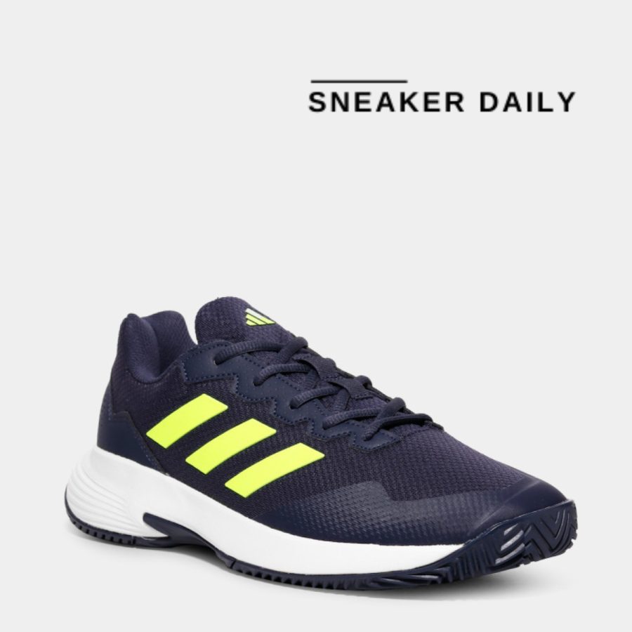 giày adidas gamecourt 2.0 'shadow navy lucid lemon' ie0854