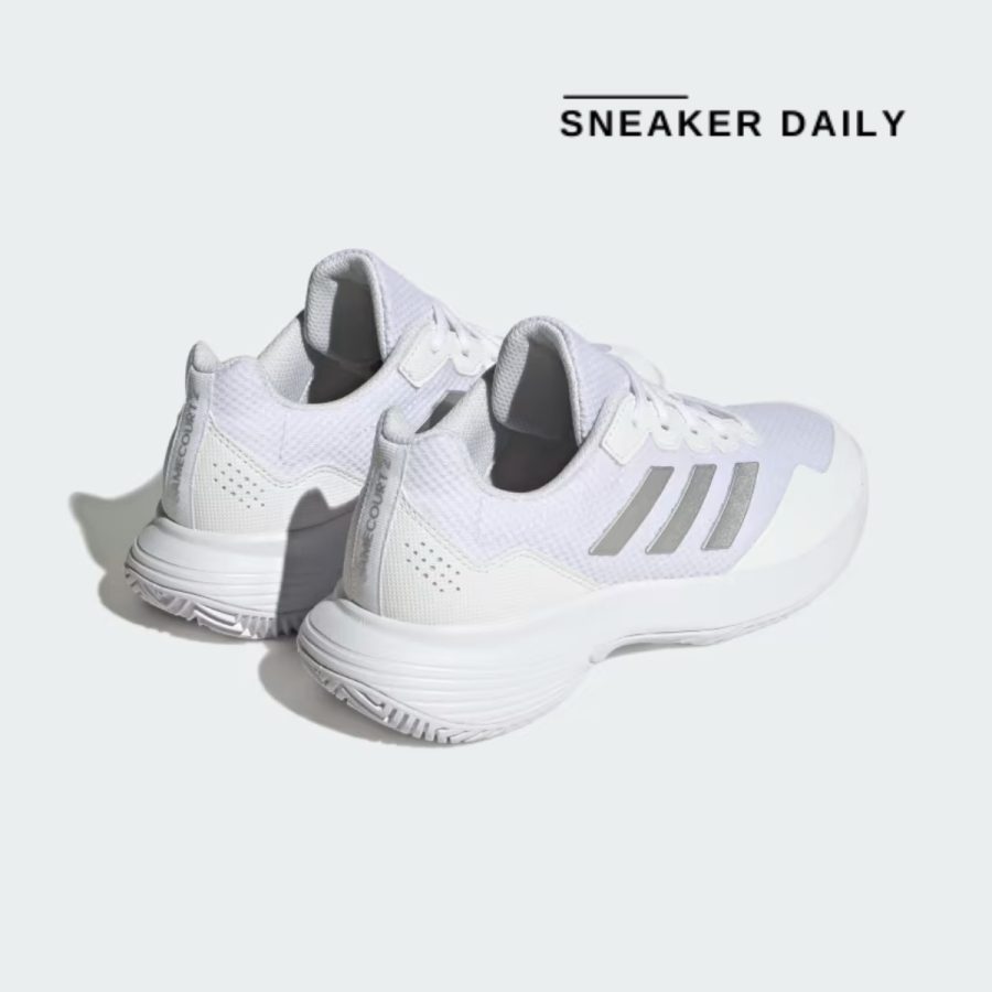 giày adidas gamecourt 2.0 'white silver metallic' hq8476