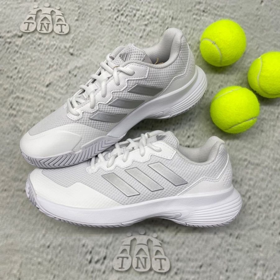 giày adidas gamecourt 2.0 'white silver metallic' hq8476