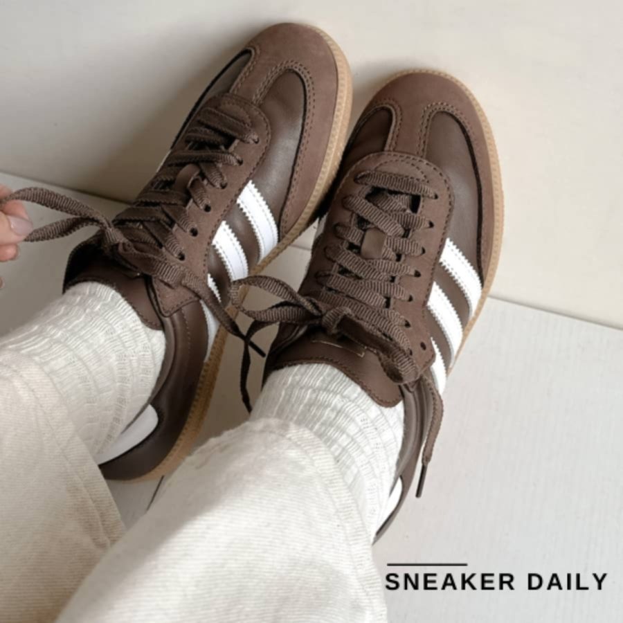giày adidas samba og 'earth strata white' (wmns) ie6522