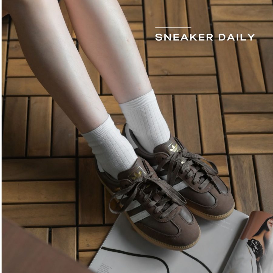 giày adidas samba og 'earth strata white' (wmns) ie6522