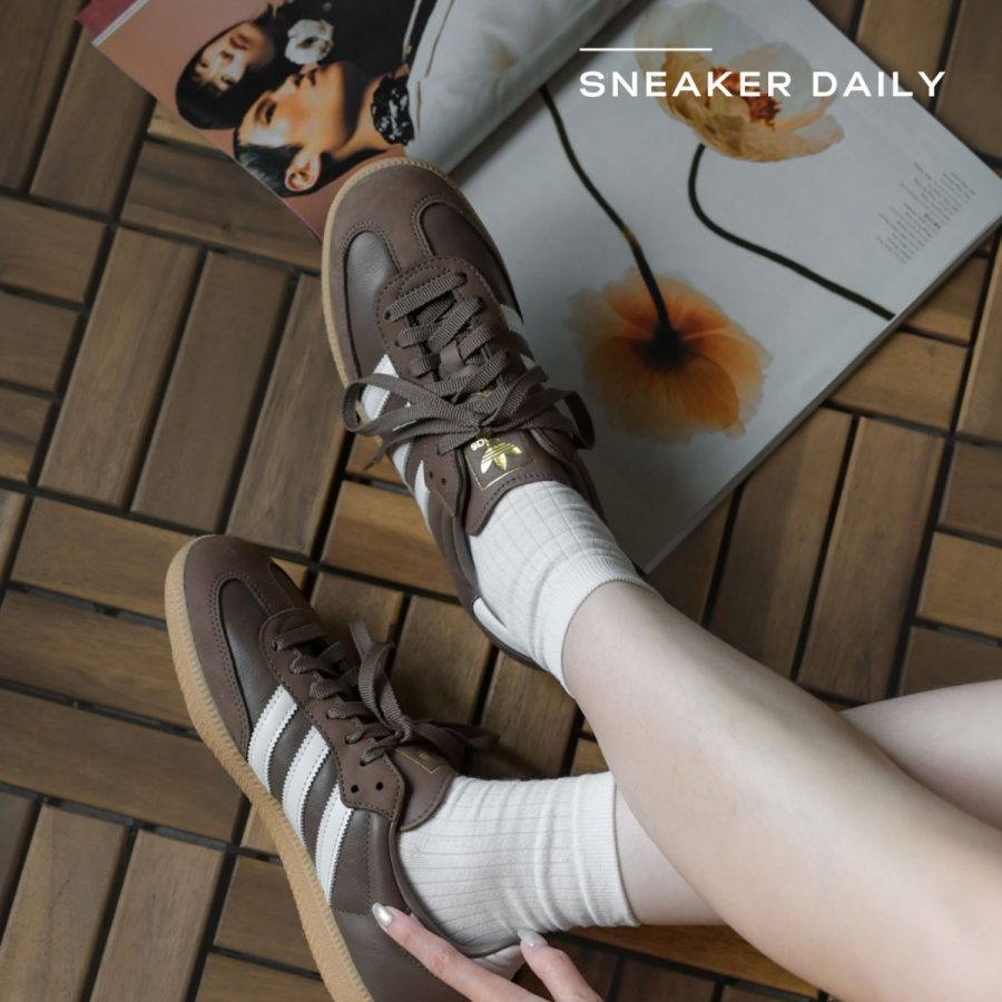giày adidas samba og 'earth strata white' (wmns) ie6522