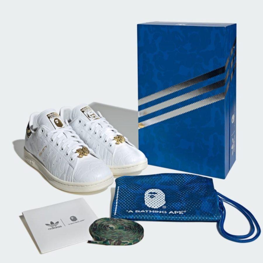 giày adidas x a bathing ape stan smith '30th anniversary' ig1115