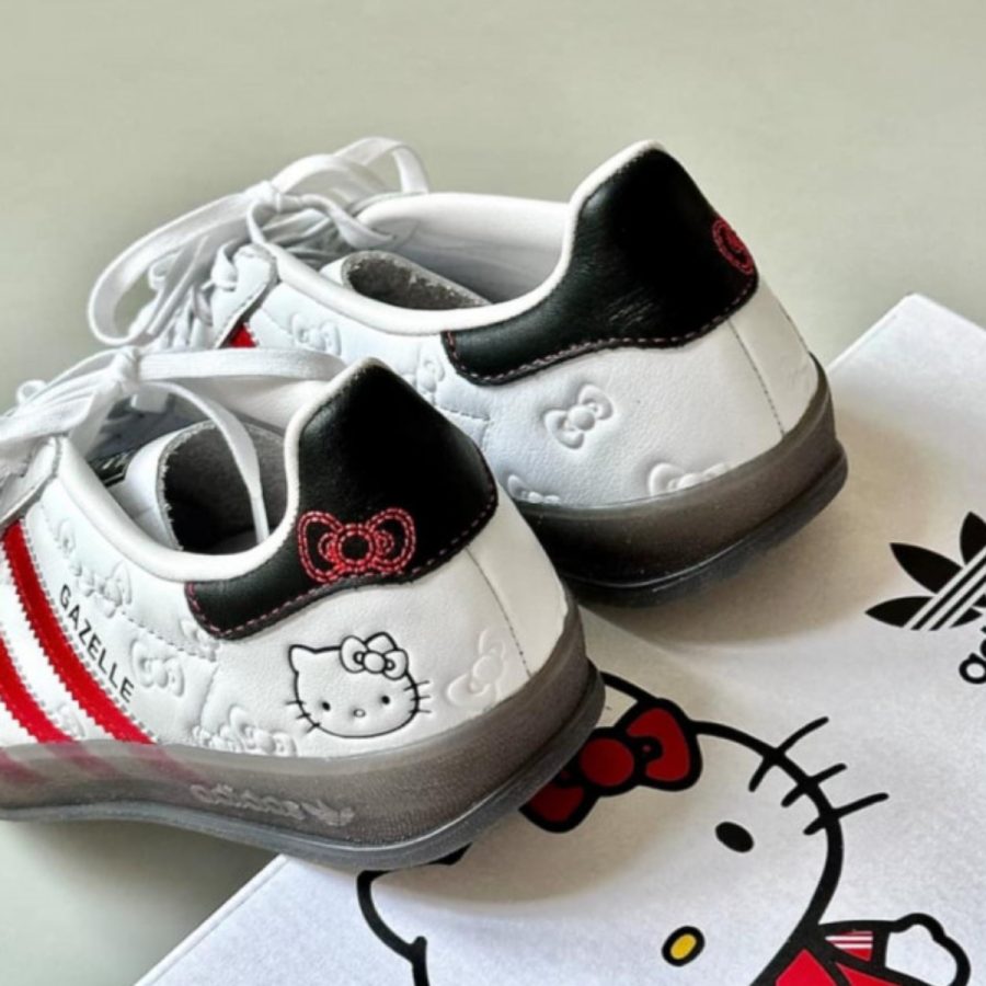 giày adidas x hello kitty gazelle indoor '50th anniversary' ii0013