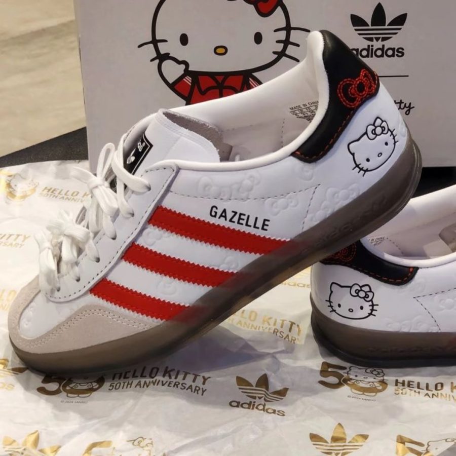 giày adidas x hello kitty gazelle indoor '50th anniversary' ii0013