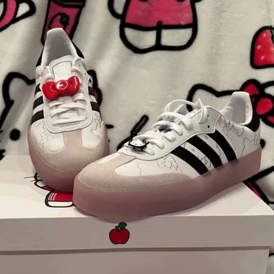 giày adidas x hello kitty sambae 'white black clear pink' ig4450