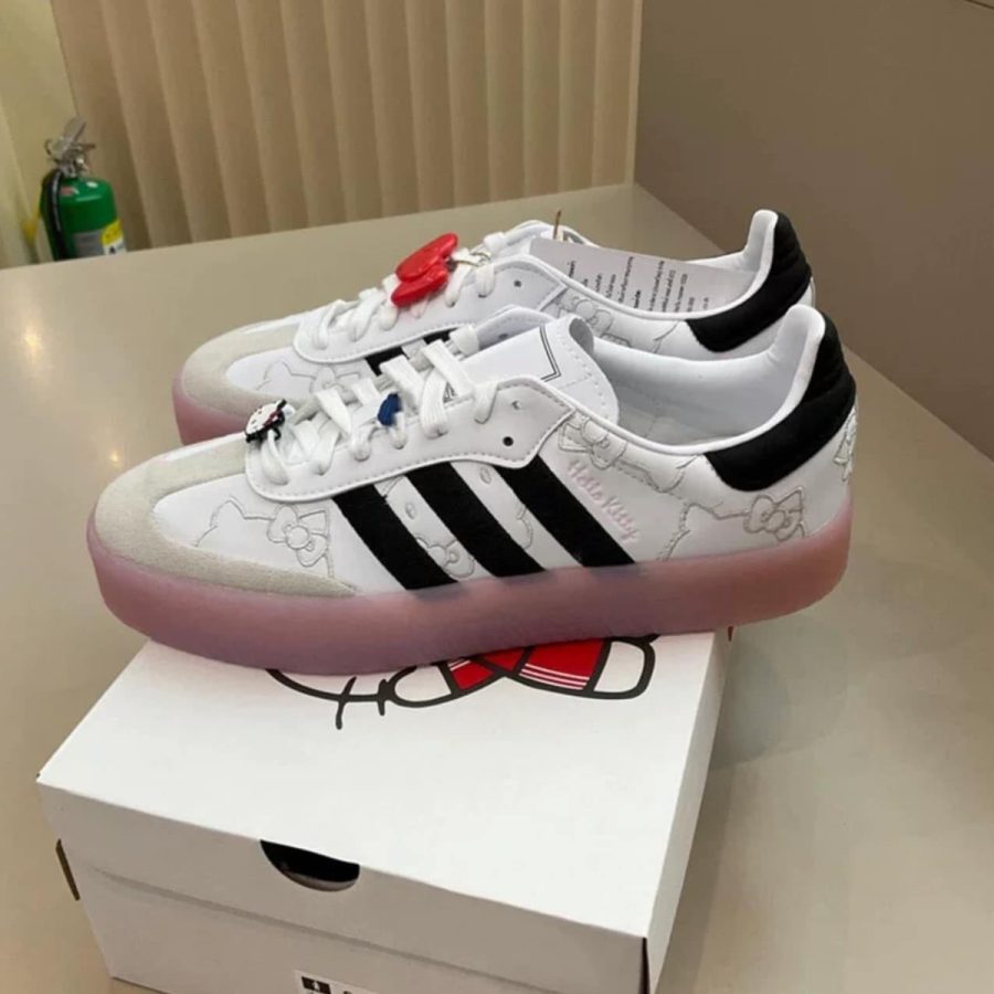 giày adidas x hello kitty sambae 'white black clear pink' ig4450