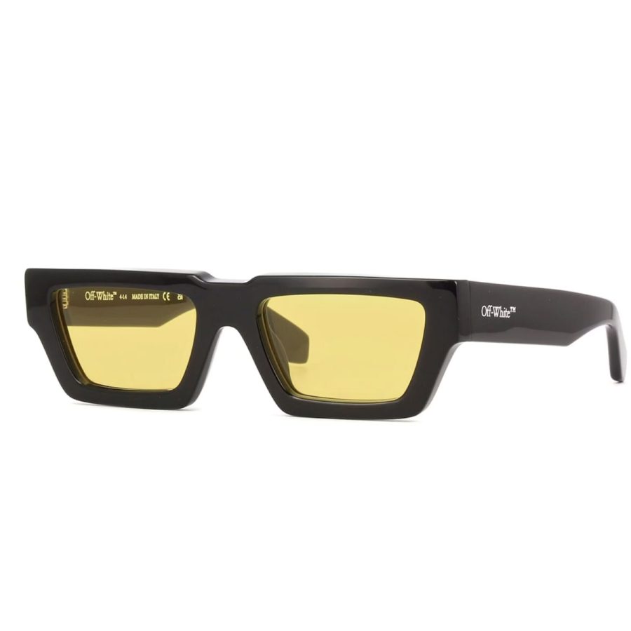 kính off-white manchester sunglasses black/yellow oeri129s24pla0011018