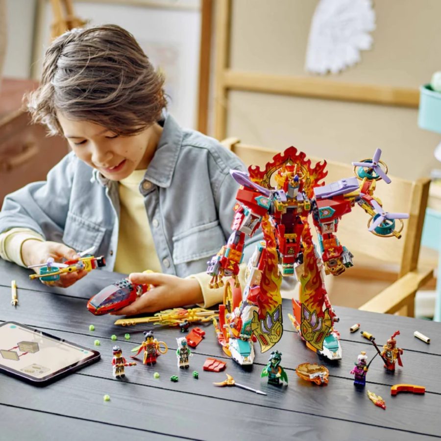 lego monkie kid chiến giáp lửa của nezha 80057