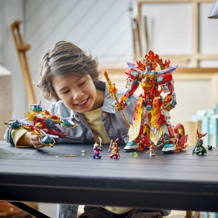 lego monkie kid chiến giáp lửa của nezha 80057