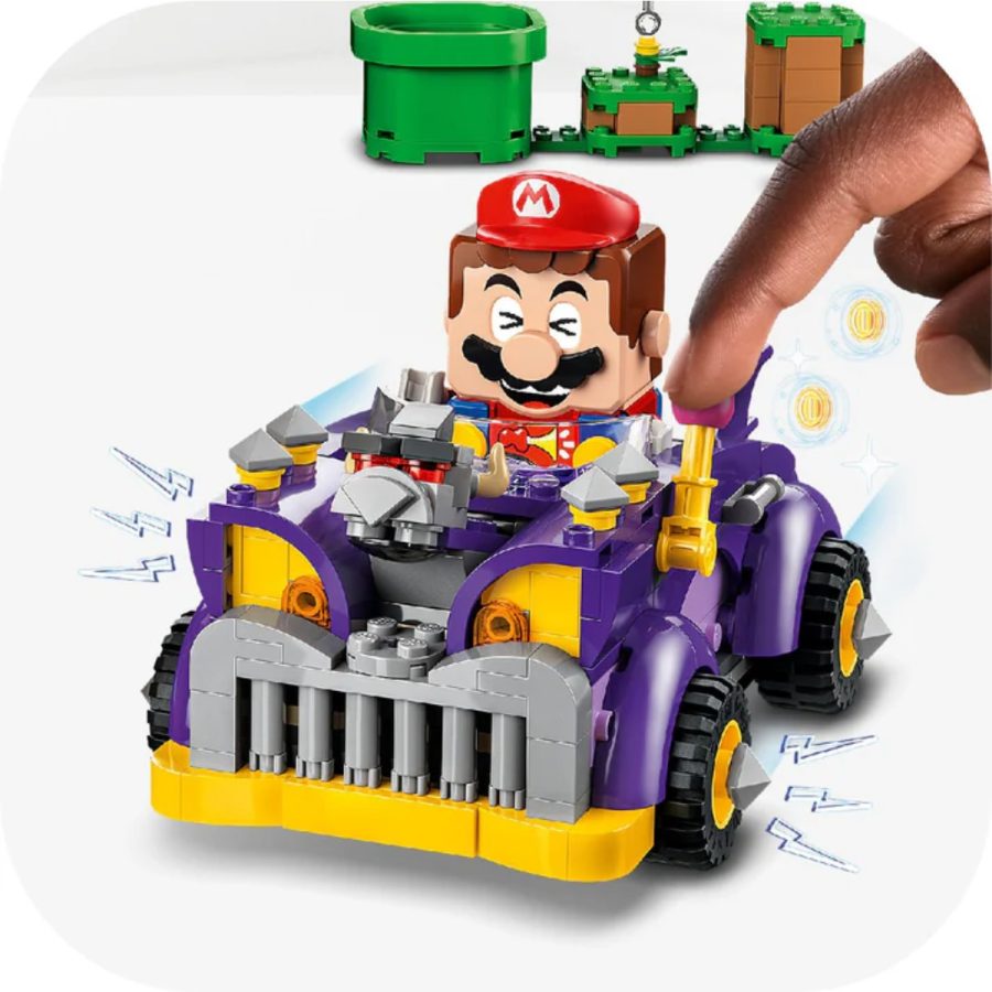 lego super mario chiến xe với động cơ lớn của bowser 71431