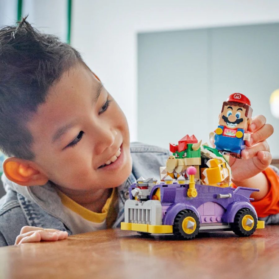 lego super mario chiến xe với động cơ lớn của bowser 71431