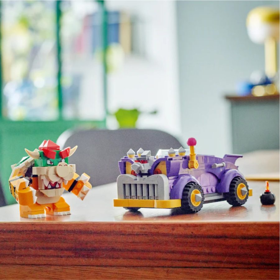 lego super mario chiến xe với động cơ lớn của bowser 71431