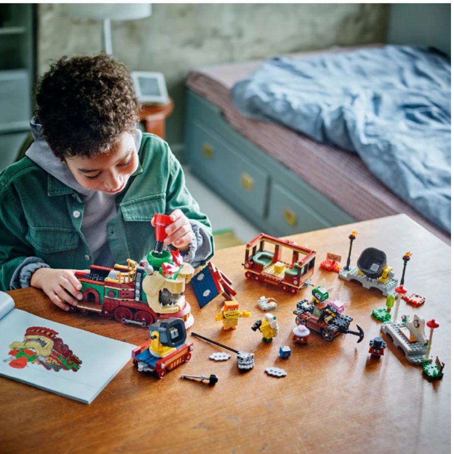 lego super mario tàu lửa bowser siêu tốc 71437