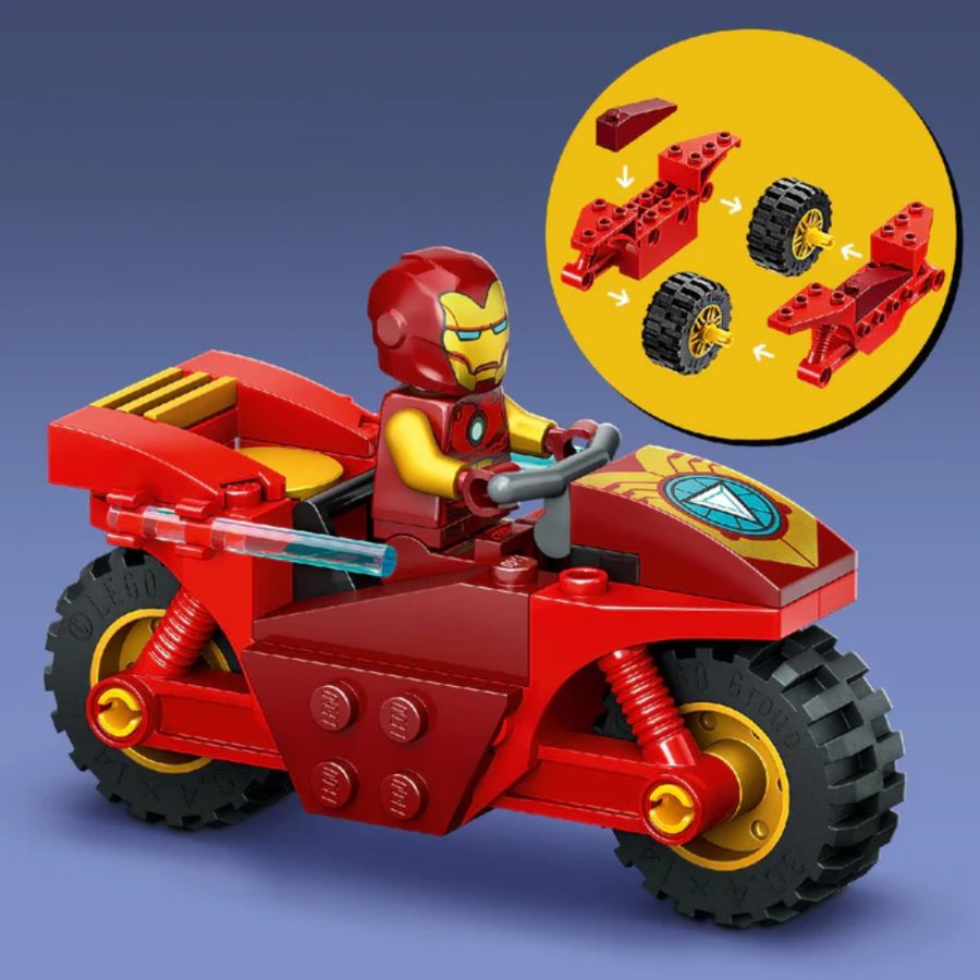 lego superheroes xe máy của iron man và người khổng lồ 76287