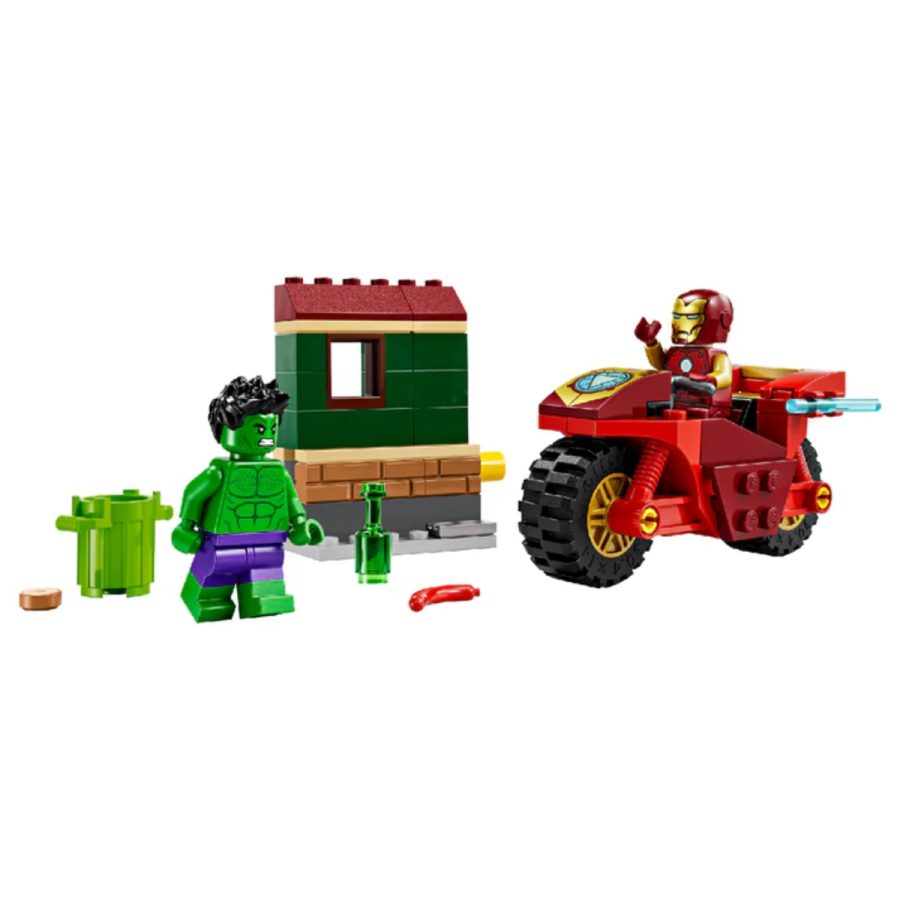 lego superheroes xe máy của iron man và người khổng lồ 76287