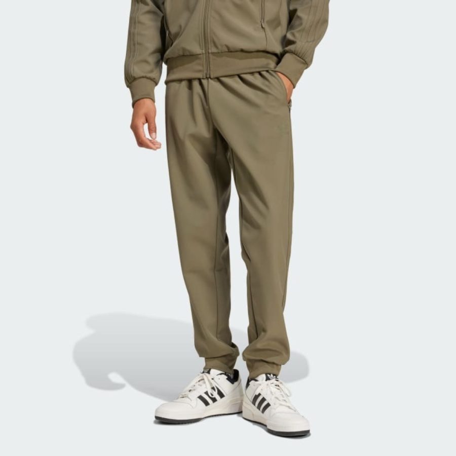 quần adidas bonded sst track pants - olive strata iy4878