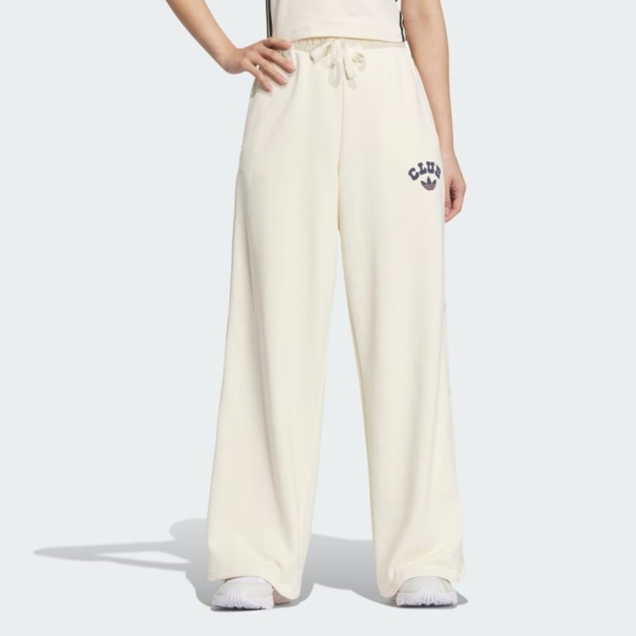 quần adidas collegiate wide leg sweat pants - cream white jd6372