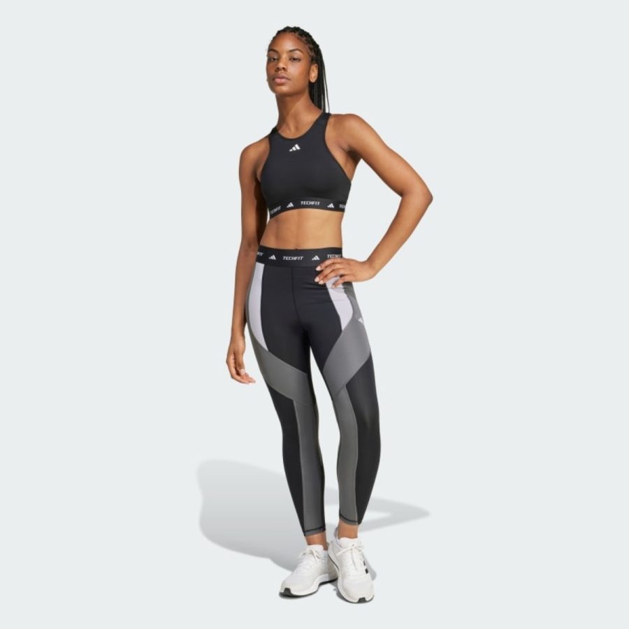 quần adidas techfit 7/8 colorblock leggings - black ix3283