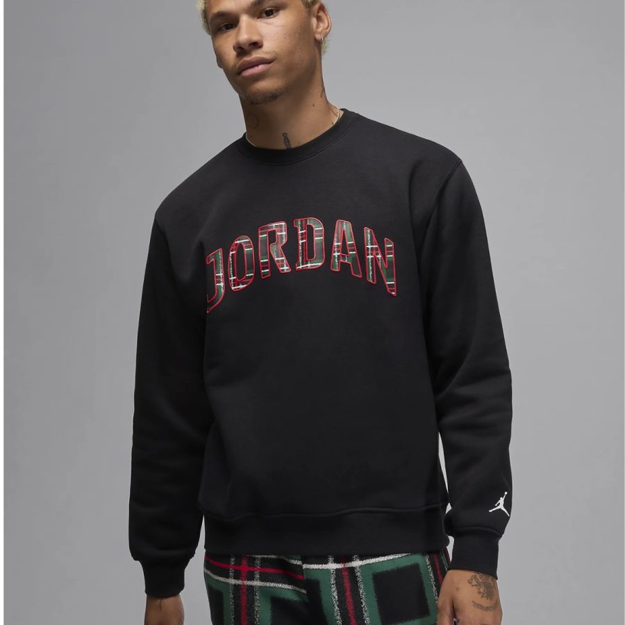 áo air jordan essentials fleece crew-neck sweatshirt 'black' fv7460-010