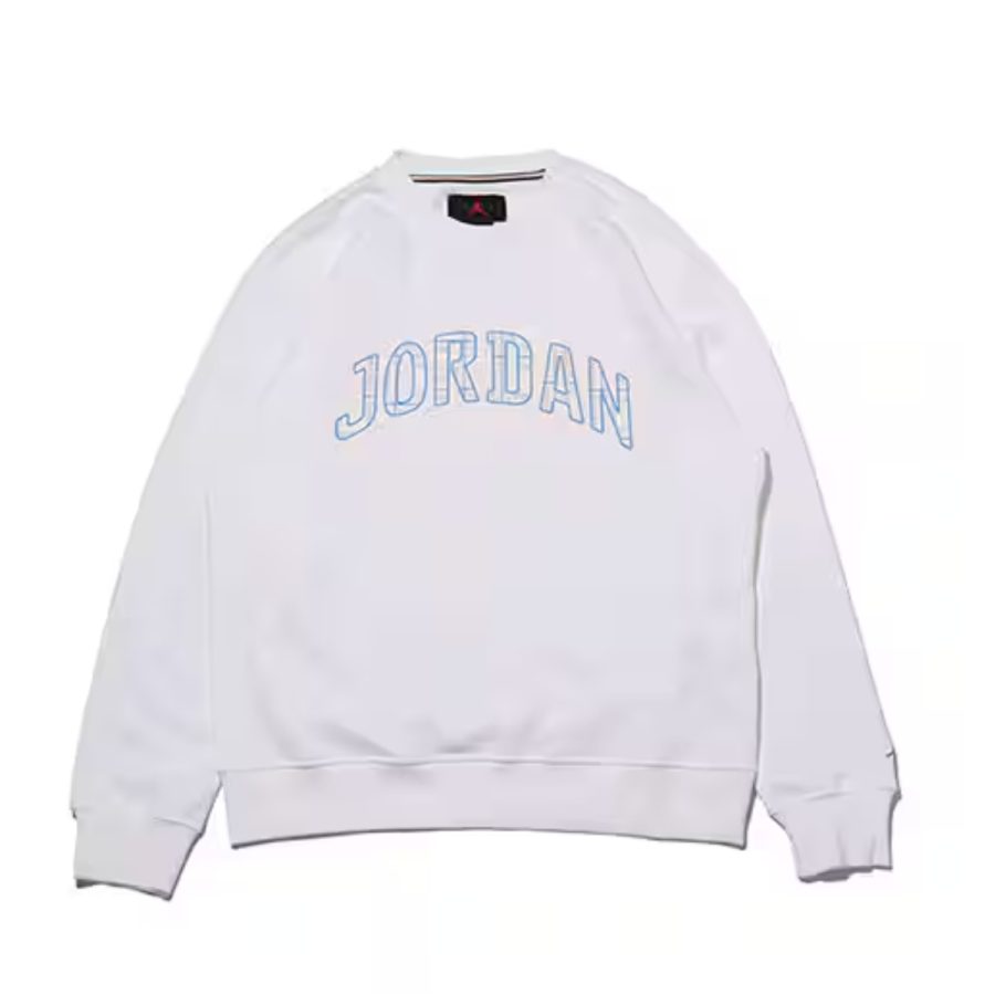 áo air jordan essentials fleece crew-neck sweatshirt 'white' fv7460-100