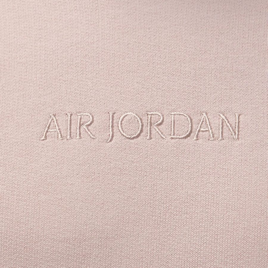 áo air jordan wordmark fleece pullover hoodie 'pink oxford' fz3952-601