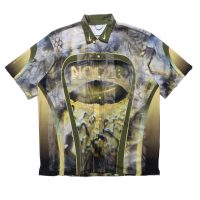 áo nocta opal men's button-down short-sleeve top 'oil green' fv1939-378