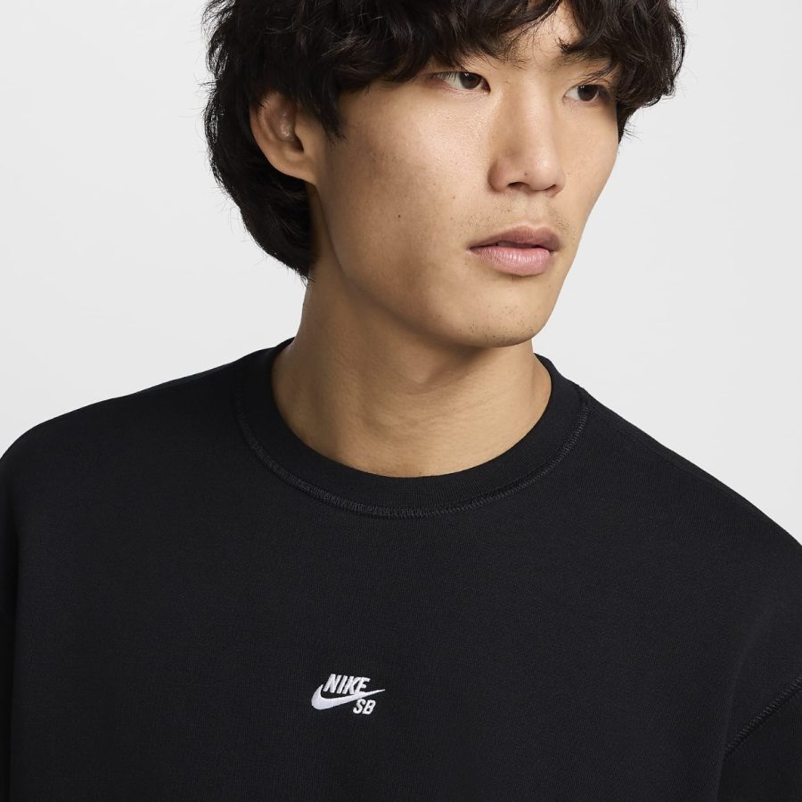 áo nike sb fleece skate crew 'black' fv7354-010