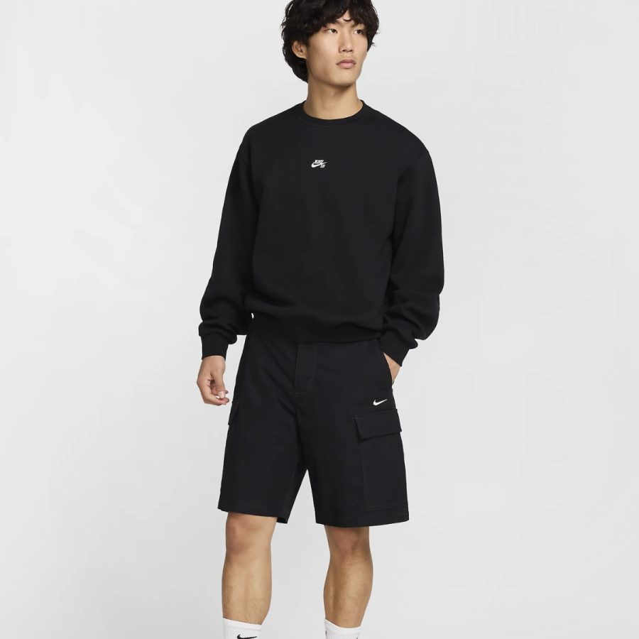 áo nike sb fleece skate crew 'black' fv7354-010