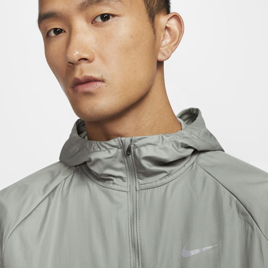 áo nike spear miler men's therma fit water repellent running jacket dark stucco fz1112-053